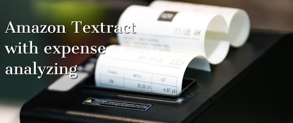 Amazon Textract with expense analyzing